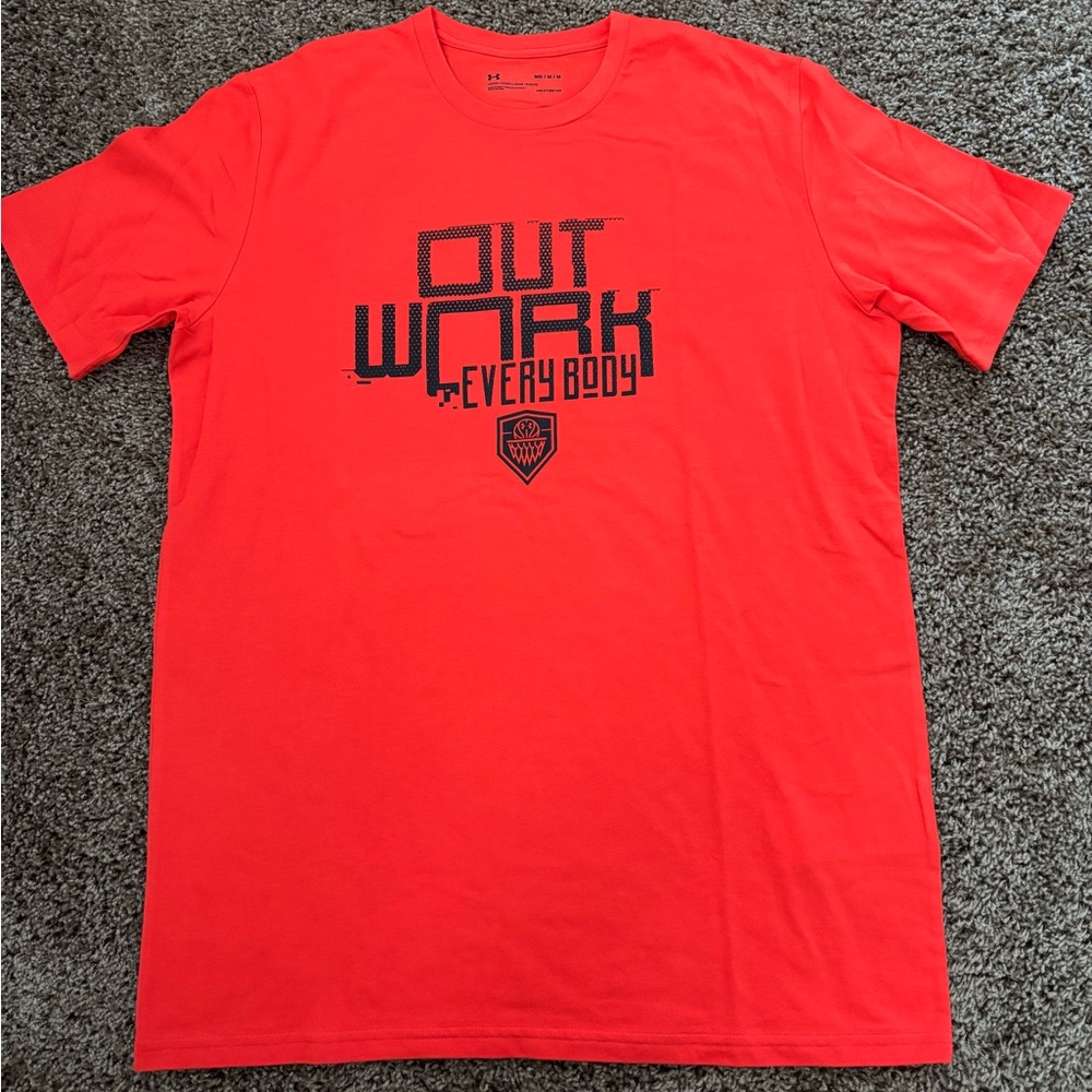 Under Armour HeatGear Men's M Loose Fit Short Sleeve Out Work Everybody Tee EUC